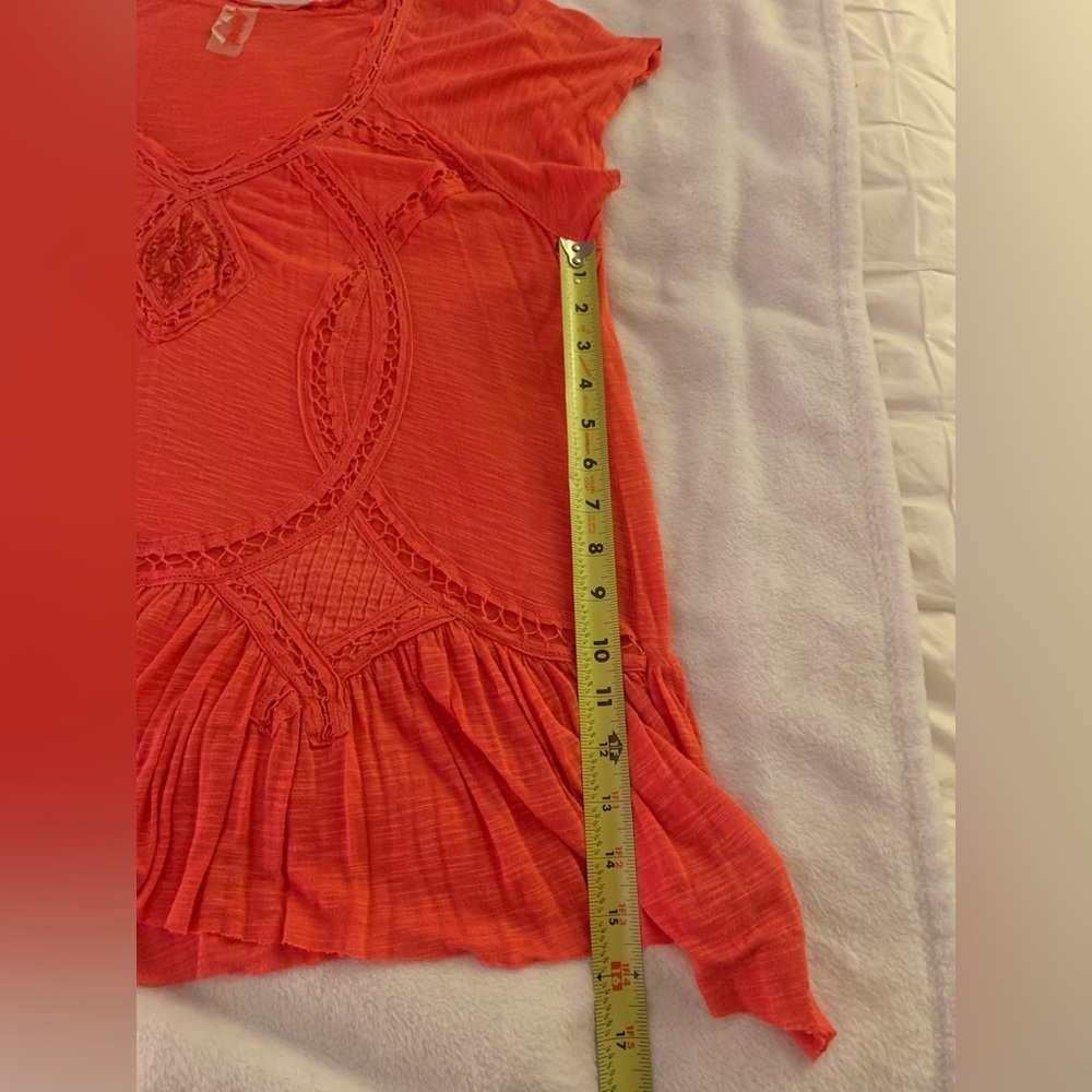 Free People Heirloom Coral Top - Picture 11 of 11